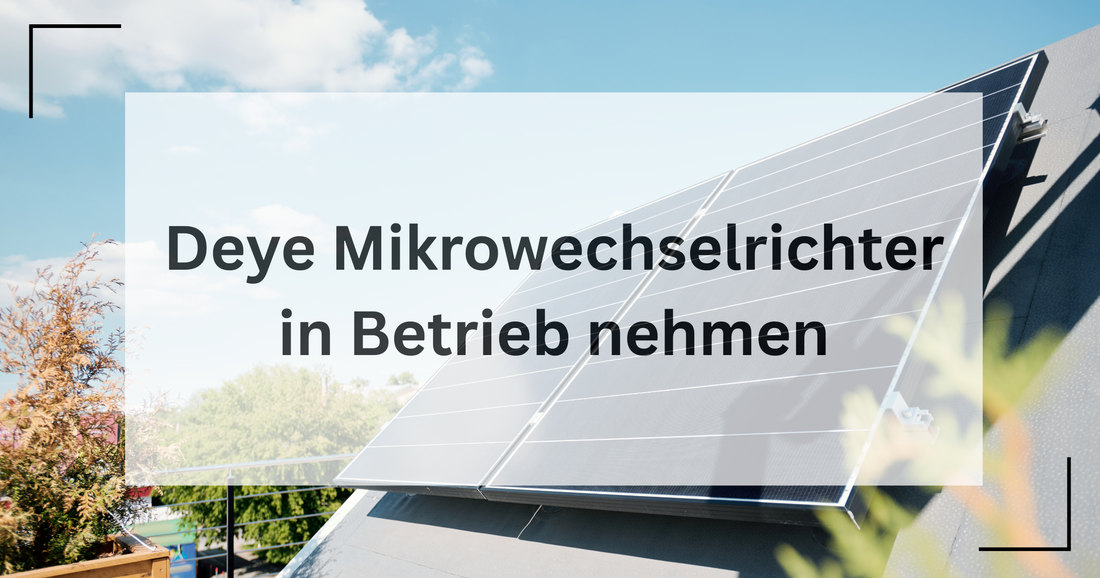 Hier wird ausgeleuchtet wie man seinen Deye das erste mal in Betrieb nimmt