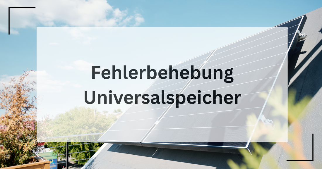 Fehlerbehebung Universalspeicher