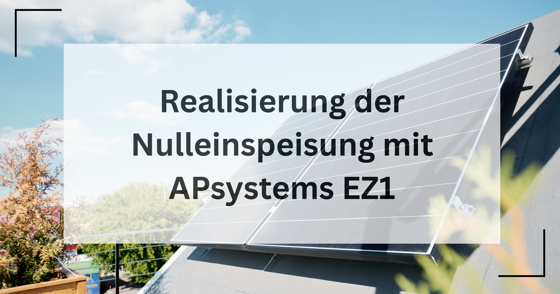 Informationen zur Frage, wie man eine Nulleinspeisung mit Apsystems realisiert