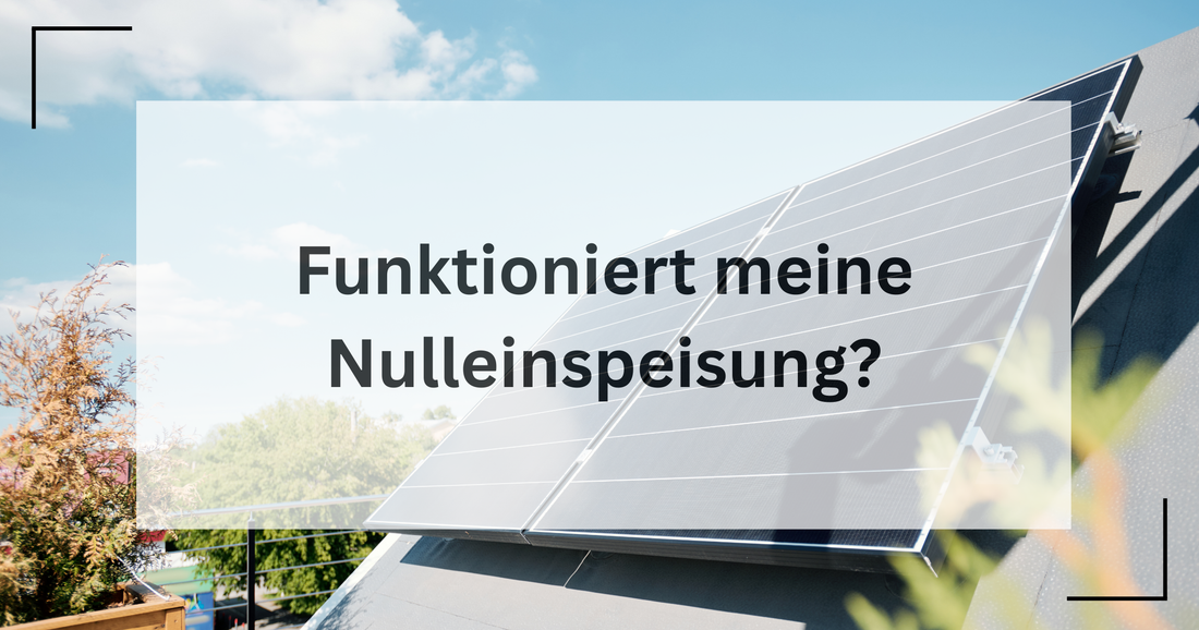 Solarpanel mit Frage ob Nulleinspeisung funktioniert